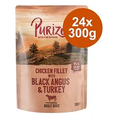 Ekonominė pakuotė Purizon Adult drėgnas maistas šunims 24 x 300 g
