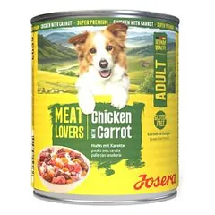 Josera Meat Lovers Menu Chicken with Carrot konservuotas maistas šunims su vištiena ir morkomis, 800 g