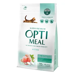 OPTIMEAL™ Visavertis pašaras kačiukams su vištiena, 0,7 kg
