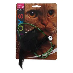 Magic Cat Toy A Door-Able Bouncing Mouse žaislas katėms su barškučiu ir katžolėmis, pakabinamas ant durų, pliušinis, pelės ilgis 9 cm — 3 nuotrauka