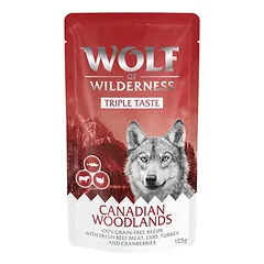 Wolf of Wilderness Adult – "Triple Taste" drėgnas maistas šunims 12 x 125 g — 5 nuotrauka