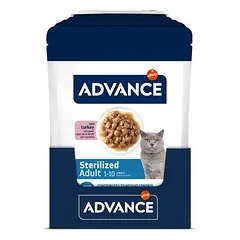 Advance Feline Sterilized su kalakutiena, drėgnas maistas katėms