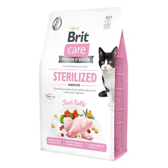 BRIT CARE Cat GF Sterilized Sensitive sausas begrūdis maistas sterilizuotoms katėms 400 g