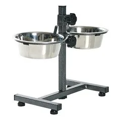 Trixie dubenėliai su reguliuojamu stovu 2x1,8 l stovas iki 40 cm