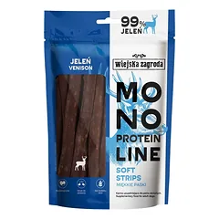 WIEJSKA ZAGRODA Monoproteiniai minkšti juostelės šunims Elnias 100 g