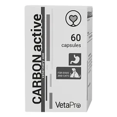 VetaPro Carbon Active papildai šunims ir katėms sutrikusiai virškinimo trakto veiklai, N60