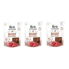 BRIT Jerky Snack jautienos filė 3x80g