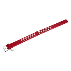 Karlie Halsband Buffalo Denim mit Strass rot