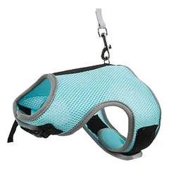 Trixie Rabbit Soft Harness With Leash nailono petnešos triušiams su pavadėliu, reguliuojamos, 25–32 cm, 1,20 m — 4 nuotrauka