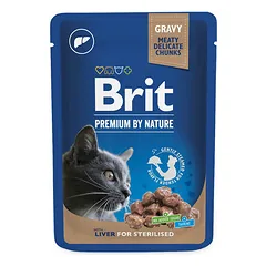 Brit Premium Cat Pouch Liver for Sterilised 100 g photo