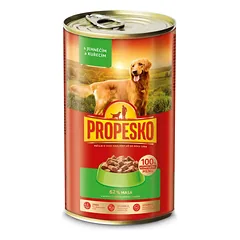 Konservai šunims PROPESKO Lamb and chicken dog in sauce, pieces su vištiena ir ėriena, 1240 g