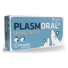 Pharmadiet Plasmoral Immunity papildai šunims ir katėms imunitetui stiprinti, 60 tablečių