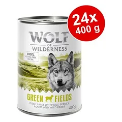 Wolf of Wilderness Adult Single Protein drėgnas maistas šunims, ekonominė pakuotė 24 x 400 g