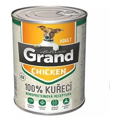 Grand deluxe šuo suaugęs 100 % vištiena konservas 820 g