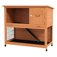 Mažų gyvūnų narvas PawHut 123x63x112cm., rudos/juodos spalvos