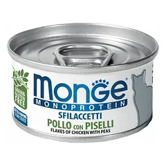 Monge Flakes Monoproteinic Chicken Peas konservai katėms su vištiena ir žirneliais, 80 g