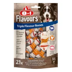 8in1 Flavours trigubo skonio kauliukai mažų veislių šunims, 21 vnt.