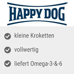 Happy Dog NaturCroq Mini Adult su lašiša ir ryžiais, sausas maistas šunims, 4 kg — 2 nuotrauka