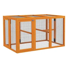 Lauko voljeras vištoms, 1–3 vištoms, Oranžinis, 140 × 80,5 × 84,5 cm