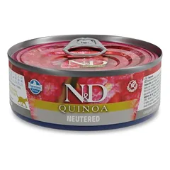 FARMINA N&D QUINOA – CAT Wet Pork NEUTERED ADULT 80 g (pak.24)