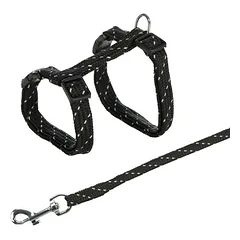 TRIXIE Kačiukų petnešos su pavadėliu, atspind., 27-45cm/10mm, 1.3m