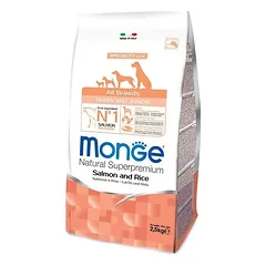 Monge Dry Dog Spec. Line visų veislių šuniukams su lašiša ir ryžiais 0,8kg