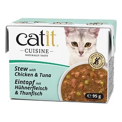 Catit Cuisine troškinys, drėgnas maistas katėms, ekonominė pakuotė 24 x 95 g — 4 nuotrauka