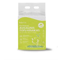 BELOCAT Tofu kačių kraikas, vanilės kvapo 6l / 2,5 kg., 2 mm granulės