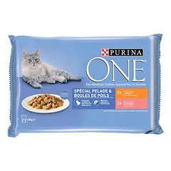 PURINA ONE drėgnas maistas katėms, ekonominė pakuotė 24 x 85 g, Sterilcat Lachs und Truthahn — 4 nuotrauka