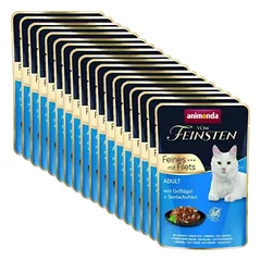 ANIMONDA Cat Vom Feinsten Suaugusiųjų paukštiena + lašišų filė 18x85g paketėlis