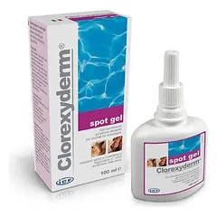 Clorexyderm Spot Gel 100 ml – antibakterinis valantis tepalas šunims ir katėms