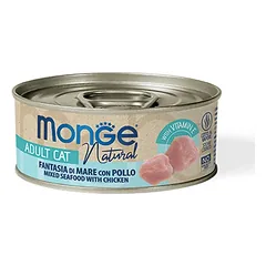 Monge kons. pašaras katėms su gardžiomis jūros gėrybėmis ir vištiena 80g