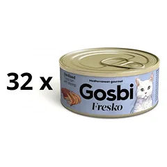 Gosbi konservai sterilizuotoms katėms su tunu ir krevetėmis Fresko Cat Adult Sterilised Tuna&Shrimp, 32x70 g