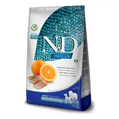 FARMINA N&D OCEAN - DOG Dry Herring&Orange ADULT MED&MAX 2,5 kg