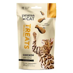 PRIMACAT Softy Chicken with Catnip pašaro papildas kačių streso mažinimui 50g.