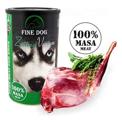 FINE DOG 100% konservas šunims su elniena 1200g parduotuvėje Petz.lt