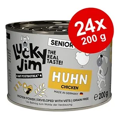 Lucky Jim MINI Senior drėgnas maistas šunims, ekonominė pakuotė 24 x 200 g