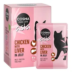 Cosma Asia šviežio maisto maišeliai, drėgnas maistas katėms, ekonominė pakuotė 24 x 100 g — 5 nuotrauka