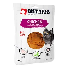 Skanėstai katėms: Ontario Cat vištienos ploni gabalėliai 50 g.