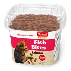Sanal Fish Bites Cup pskanėstai su žuvim katėms, 75g