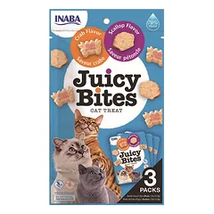 JUICY BITES guminukai su šukutėmis ir krabais skanėstai katėms, 3 vnt.