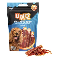 Uniq Pets Duck Jerky 250g – Minkšta Antienos Mėsos Filė — 1 nuotrauka