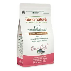 Almo Nature Cat HFC Our Best Highly Appetizing su lašiša, sausas maistas katėms 0,3 kg