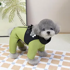 PAW COUTURE gyvūnų augintinių kombinezonas, juodas/žalias, juodas/žalias, L dydis — 5 nuotrauka