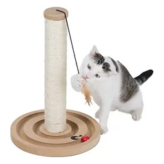 zooplus Exclusive žaidimų medis Scratch & Play kačiukams, natūrali — 2 nuotrauka
