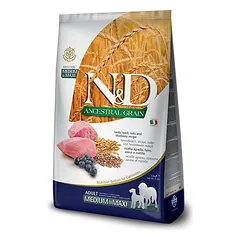 Farmina N&D Low Grain sausas maistas šunims Aviena, mėlynės, vidutinių ir didelių veislių, 12 kg