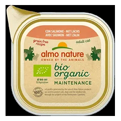 Almo Nature Bio Organic Maintenance lašišos paštetos suaugusioms katėms, 85g