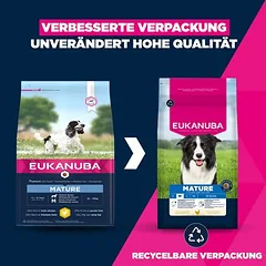 Eukanuba Premium Nutrition Mature Medium Breed su vištiena, sausas maistas šunims, > 10 kg — 3 nuotrauka