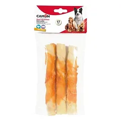 Camon Kramtomas jautienos odos ritinėlis su vištiena, 17 cm, 140 g, 3 vnt.