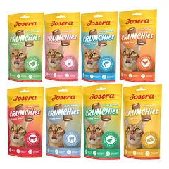 JOSERA Crunchies – įvairių skonių mišinys (kačių skanėstai) 8x60g